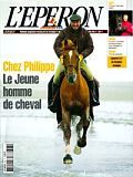 Philippe Le Jeune e Vigo d'Arsouilles galoppano sulla spiaggia, copertina de l'Eperon