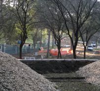 Il cantiere al Pincio in fase iniziale - copyright Annalisa Novelli