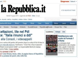 Mobilitazione web contro la Formula 1 a Roma - Repubblica online 15-06-2010